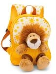 NICI Kinderrucksack gelb 2 in 1 mit Kuscheltier L&ouml;we 25cm - Kindergartenrucksack