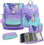 Belmil Premium Compact Plus ergonomisches Schulranzen Set 5 - teilig, AGR, Brustgurt,