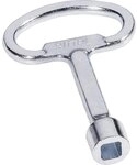 Rittal SZ Vierkantschl&uuml;ssel Grau f&uuml;r Schlosseinsatz Edelstahl B. 90mm H. 15mm...