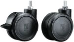Rittal Doppel-Lenkrollen M12 je 2 mit/ohne Feststeller 4Stk DK 7495.000 schwarz