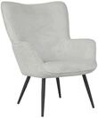 byLIVING Sessel UTA, Grob-Cord Off-White, wei&szlig;, Gestell schwarz
