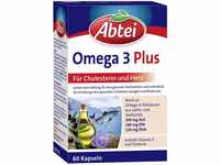 Abtei Omega 3 Plus - Nahrungsergänzungsmittel reich an Omega-3-Fettsäuren...
