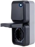 REV AquaStorm, Feuchtraum Steckdose Aufputz mit Lichtschalter, IP55, senkrecht, 230V,