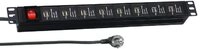 EFB 19 Zoll 1HE Steckdosenleiste 16x USB A mit Schalter 3m, schwarz