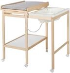 roba Bade Wickel Kombination + Wickelauflage Style grau - Mobiler Wickeltisch mit