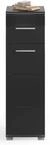 xonox.home - Standschrank Linus 30x79x31 cm in schwarz und schwarz Hochglanz -