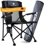 NATURBUMMLER Faltbarer Campingstuhl [Cloud Sit+] mit atmungsaktivem Netzgewebe &