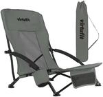 VirtuFit Faltbarer Strandstuhl - Grau