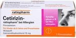 Cetirizin-ratiopharm 10 mg bei Allergien Filmtabletten, 7 St. Tabletten