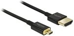 Delock Kabel High Speed HDMI mit Ethernet - HDMI-A Stecker > HDMI Micro-D...