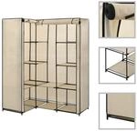 vidaXL Eckkleiderschrank Eck Kleiderschrank Stoffschrank Faltschrank
