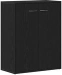 vidaXL Sideboard Schwarze Eiche 60x30x75 cm Holzwerkstoff