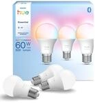 Philips Hue Essential smart Lampe, Wei&szlig; und Farbambiance, E27, 806 lm,...