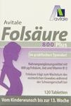 Avitale Fols&auml;ure 800 plus mit Vitamin B12 und Jod, 120 Tabletten im...