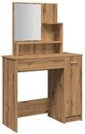 vidaXL Schminktisch mit Spiegel Artisan-Eiche 86,5x35x136 cm, Kosmetiktisch,