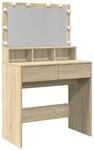 vidaXL Schminktisch mit LED-Beleuchtung Sonoma-Eiche 80x41x134,5 cm