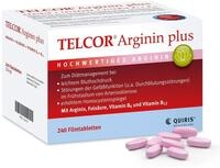 TELCOR Arginin plus, 240 vegane Filmtabletten, bei leichtem Bluthochdruck und im