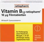 Vitamin B12-ratiopharm 10 &micro;g Filmtabletten, 100 St. Tabletten