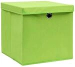 vidaXL 10x Aufbewahrungsbox mit Deckeln Zusammenklappbar Spielkiste Regalkorb