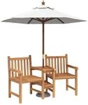 vidaXL Garten Gartenst&uuml;hle 152 x 63 x 89 cm Massivholz Teak, Garten und...