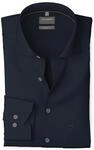 OLYMP Herren Oberhemd Langarm Luxor,Jacquard,466 Comfort Fit 20,13 New Kent,Nachtblau