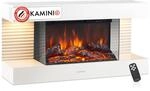 KAMINIO Elektrokamin Liz - Elektrischer Wandkamin mit Heizung, 3D-Flammeneffekt,