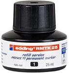 edding RMTK 25 Nachf&uuml;lltinte - schwarz - 25 ml - mit Kapillarsystem, ideal zum