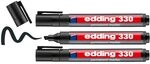 edding 330 Permanentmarker - schwarz - 3 Stifte - Keil-Spitze 1-5 mm -...