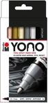 Marabu 1240000004001 - YONO Marker Set Metall mit 4 Farben, vielseitige Acrylstifte