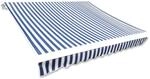 vidaXL Markisenstoff Sonnenschutz Markisentuch Blau & Wei&szlig; 450&times;300 cm...