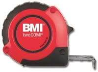 BMI twoCOMP 472 Taschenbandma&szlig; (8 m, Breite 25 mm, Ma&szlig;band mit Bandr&uuml;cklauf +