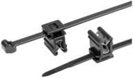 HellermannTyton 156-00948 T50ROSEC4A-PA66W-BK (100) Kabelbinder mit Clip, 200...