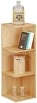 Relaxdays Eckregal Bambus, 3 Ablagen HxBxT: 85,5 x 29 x 29 cm, B&uuml;cherregal,