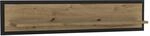 FORTE Trondheim Wandregal, Holzwerkstoff, Artisan Eiche/Schwarz Eiche, 29,6 x 140 x