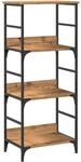vidaXL B&uuml;cherregal, Standregal mit 3 F&auml;chern, Regal Dekoregal f&uuml;r Wohnzimmer