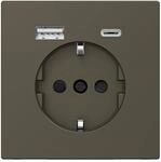 Schneider Electric Merten Schuko-Steckdose mit USB Anschluss Typ A+C, System Design,
