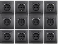 MC POWER - 12er Pack Steckdosen mit 2x USB + Rahmen | FLAIR | USB Steckdosen Set mit