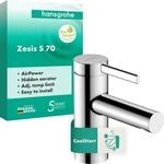 hansgrohe Zesis S - Waschtischarmatur ohne Ablauf, energiesparend (CoolStart),