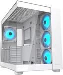 Cougar Cube Midi-Tower-Geh&auml;use aus Geh&auml;rtetem Glas, FV150 ARGB, Wei&szlig;