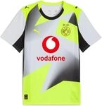 PUMA BVB Away Jersey Replica with Sponsor Silver Mist-Yellow ALERT - L