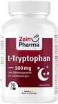 ZeinPharma L-Tryptophan 500 mg, 90 Kapseln, Aminosäure L-Tryptophan, Premium