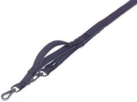 Nobby F&uuml;hrleine mit Kurzf&uuml;hrer Classic Preno Royal, schwarz L: 200 cm, B: 25/35 cm,