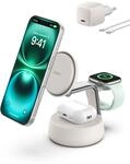 Belkin UltraCharge Pro Qi2.2 Induktive Ladestation, 25W, 3 in 1 Ladeger&auml;t MagSafe