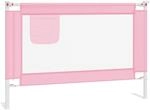 vidaXL Kleinkind-Bettschutzgitter Rosa 100x25 cm Stoff