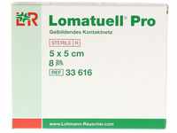LOMATUELL, Pro 5 x 5 cm steril 200 g, Weiss, 8 stück