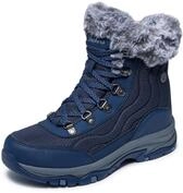 Skechers Damen Trego StormieAnkle Boot, Navy Nylon Duraleather, 41 EU