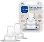 MAM Sauger tropffrei im Doppelpack, Flaschensauger (Durchflussrate schnell und