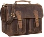 STILORD Kronos Aktentasche Leder Herren Lehrertasche Leder-Tasche B&uuml;ro Business