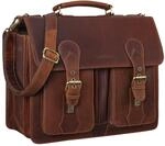 STILORD Kronos Aktentasche Leder Herren Lehrertasche Leder-Tasche B&uuml;ro Business