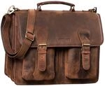 STILORD Kronos Aktentasche Leder Herren Lehrertasche Leder-Tasche B&uuml;ro Business